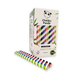 Extra Wide Multi Coloured Straw 12in
