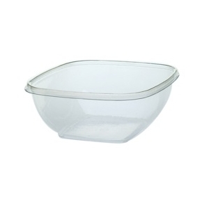 Bow15016 Bowl Square Clear 500ml (J)