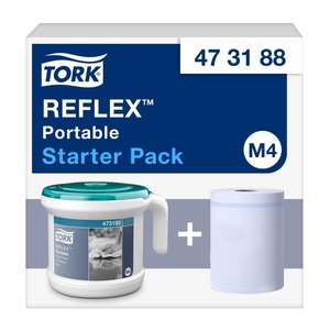 Tork Reflex Centrefeed Paper Towel and Dispenser White and Turquoise M4