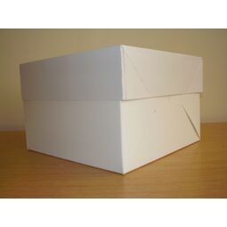 White Wedding Cake Box Base 9 x 9 x 6in